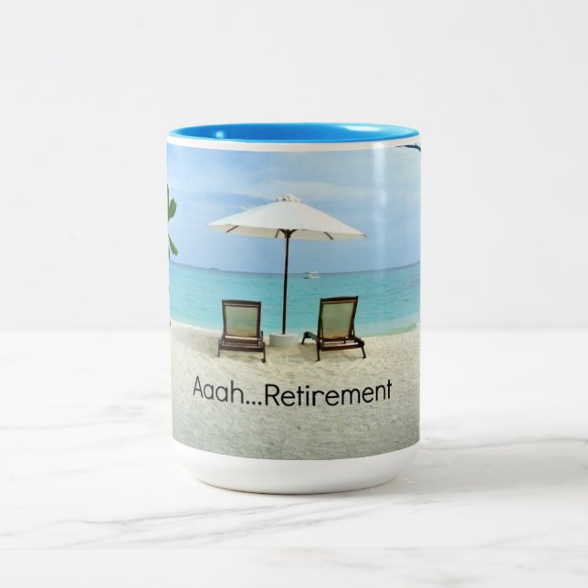Aaah...Retirement Two-Tone Coffee Mug (Center)