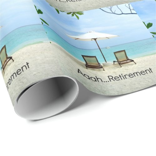 Aaah retirement wrapping paper