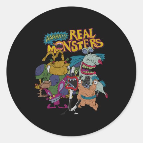 Aaahh Real Monsters All Characters Classic Round Sticker