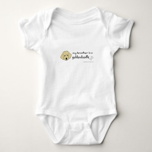 aaaoct6e my brother is a goldendoodle _more breeds baby bodysuit