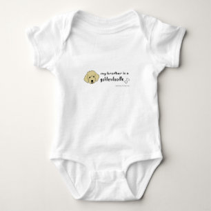 aaaoct6g my brother is a goldendoodle -more breeds baby bodysuit