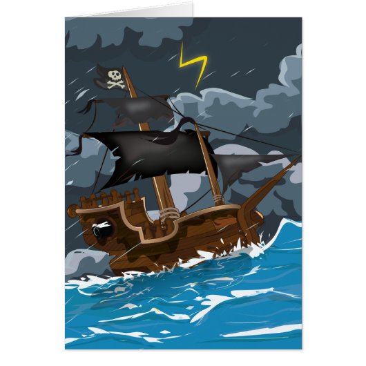AAAR! Old Pirate Ship in Storm Cards (Front)