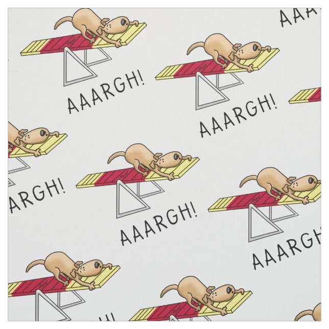 AAARGH! Funny dog agility teeter Fabric (Swatch)