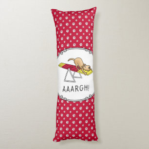 AAARGH! Funny scared nervous dog agility teeter Body Pillow