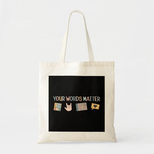 Aac Asl Speech Therapy Pathology Slp Aba Rbt Sign  Tote Bag