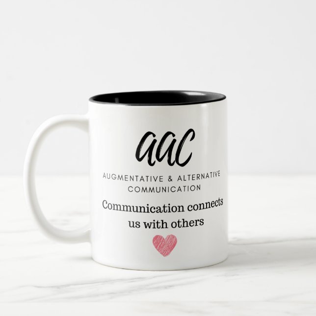 AAC awareness Two-Tone Coffee Mug (Left)
