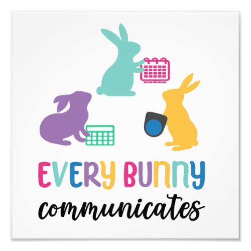 AAC Easter bunny Every bunny communicates poster
