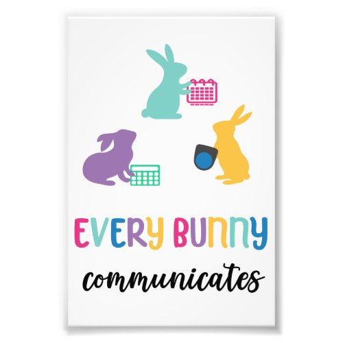 AAC Easter bunny poster Every bunny communicates