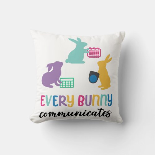 AAC Easter pillow reversible bunny and egg design