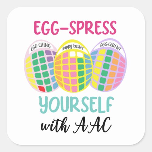 AAC Easter sticker EGG_spress yourself design