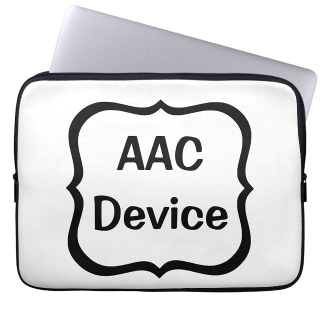AAC label black Laptop Sleeve (Front)