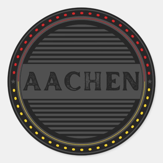 Aachen City Pride Emblem – German Identity Classic Round Sticker (Front)