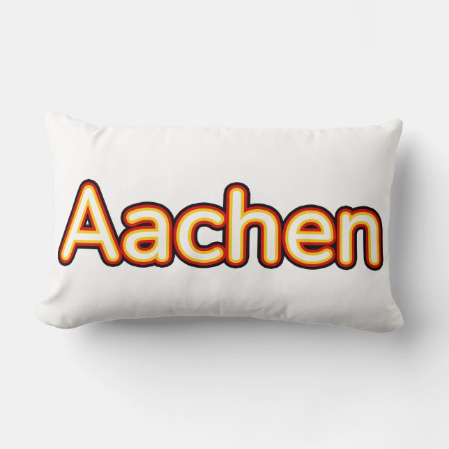 Aachen Deutschland Germany Lumbar Pillow (Front)