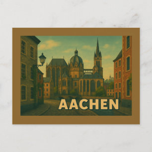 Aachen Germany City Art Postcard