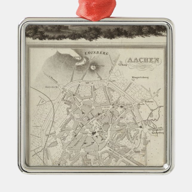 Aachen, Germany Metal Ornament (Front)
