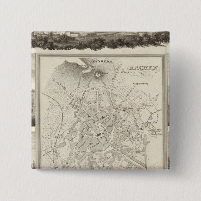 Aachen, Germany Pinback Button (Front)