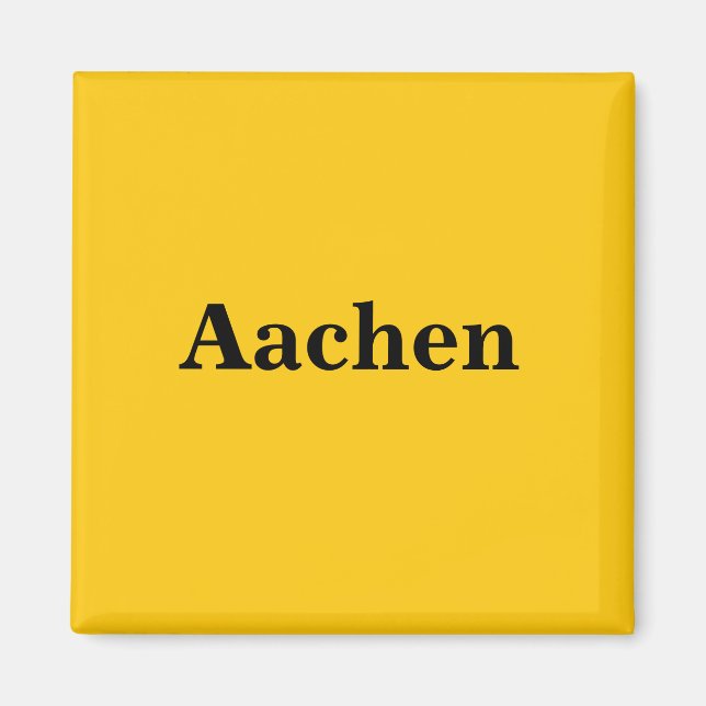 Aachen Magnet Schild Gold Gleb (Front)