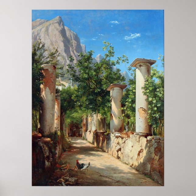 Aagaard Ancient Columns Italy Painting Poster (Front)