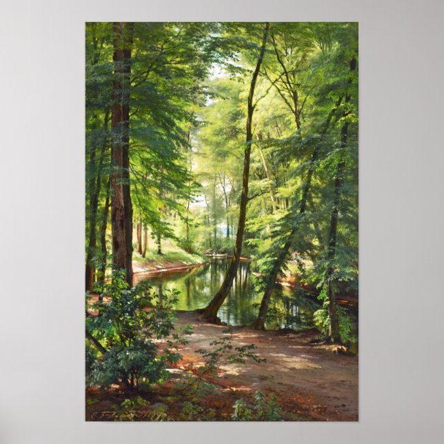 Aagaard Forest Stream Landscape Painting Poster (Front)