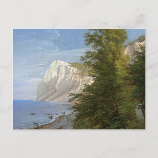Aagaard Isle of Mon Chalk Cliffs Denmark Painting Postcard (Front)