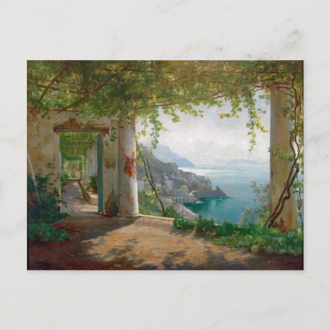 Aagaard Loggia Amalfi Italy Painting Postcard (Front)