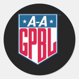 Aagpbl All American Professional Baseball League Classic Round Sticker
