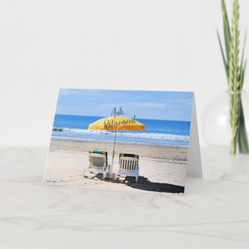 AahRetirement a day at the beach Card