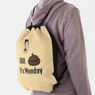 AAh S&%# It's Monday Drawstring Bag
