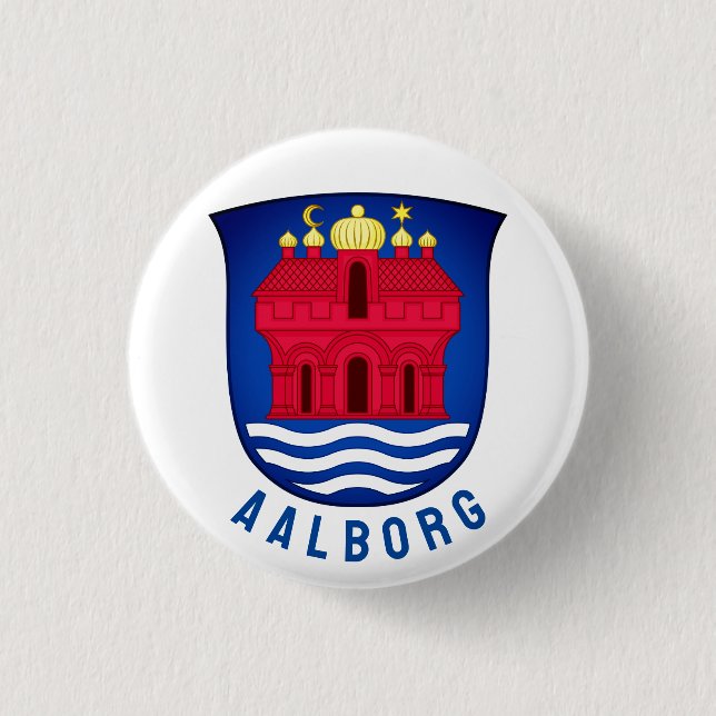 Aalborg coat of arms - DENMARK Button (Front)