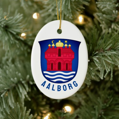Aalborg coat of arms _ DENMARK Ceramic Ornament