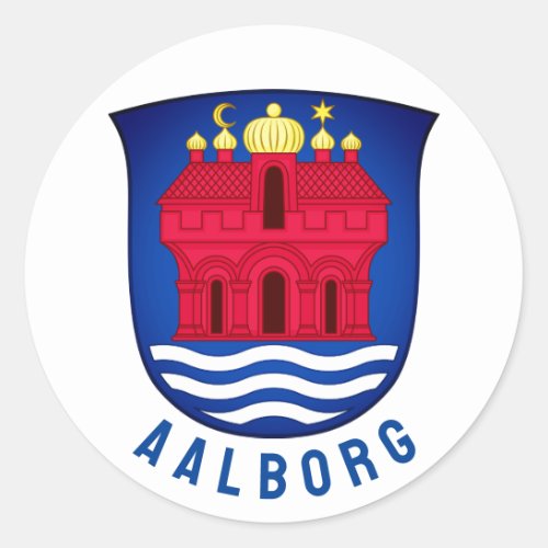 Aalborg coat of arms _ DENMARK Classic Round Sticker