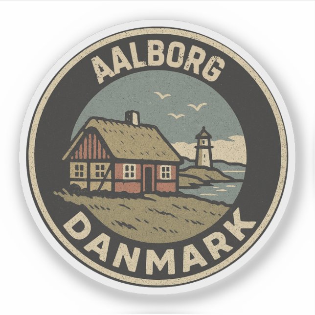 Aalborg, Denmark Danmark  Sticker (Front)
