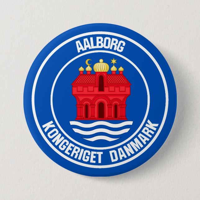 Aalborg Round Emblem Button (Front)