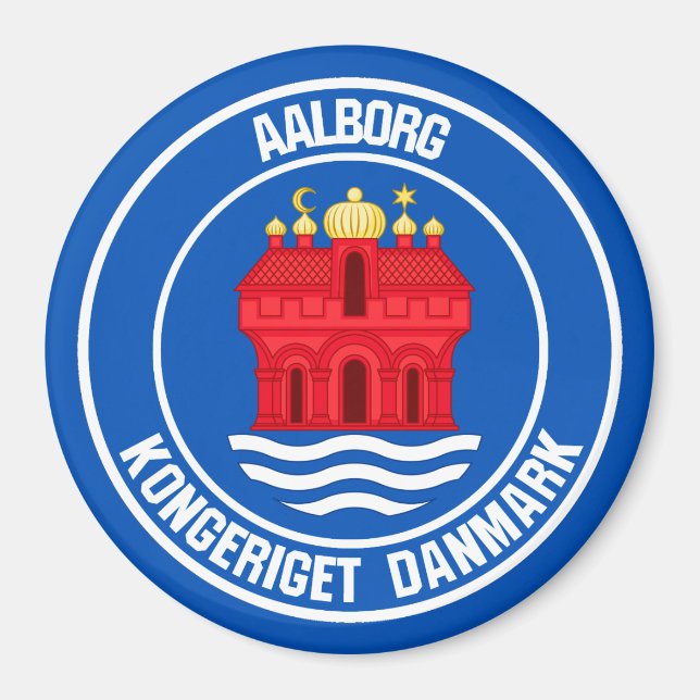 Aalborg Round Emblem Magnet (Front)