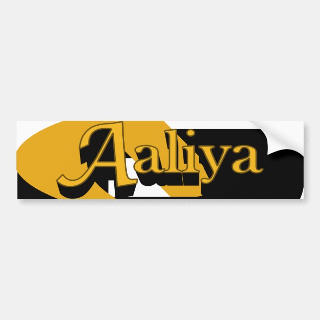 Aaliya Bumper Sticker (Front)
