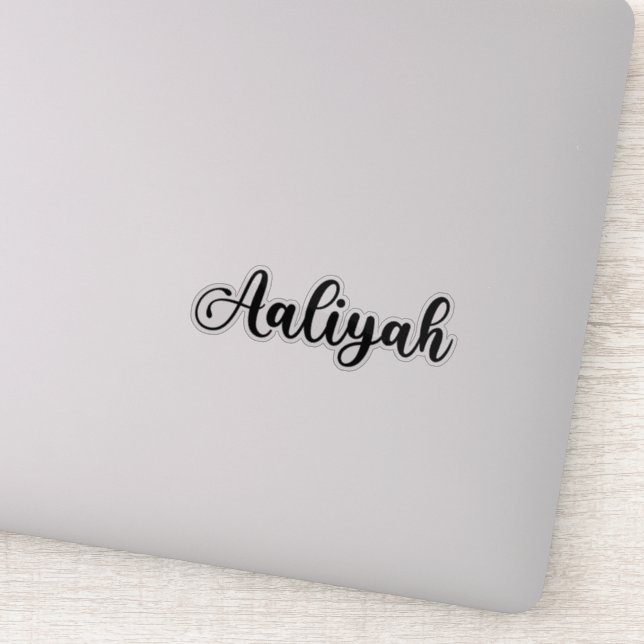 Aaliyah Name - Handwritten Calligraphy Sticker (Detail)