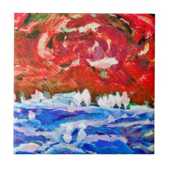 Aalto  Ilmari - Autumn Landscape With Clouds (modi Ceramic Tile by niceartpaintings at Zazzle