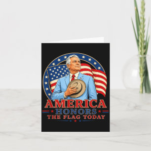 Aamerica Honors The Flag Today Patriotic Design Card