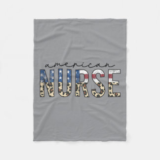 Aamerican Flag Nurse Day Gifts Week Gift Nurse Fleece Blanket