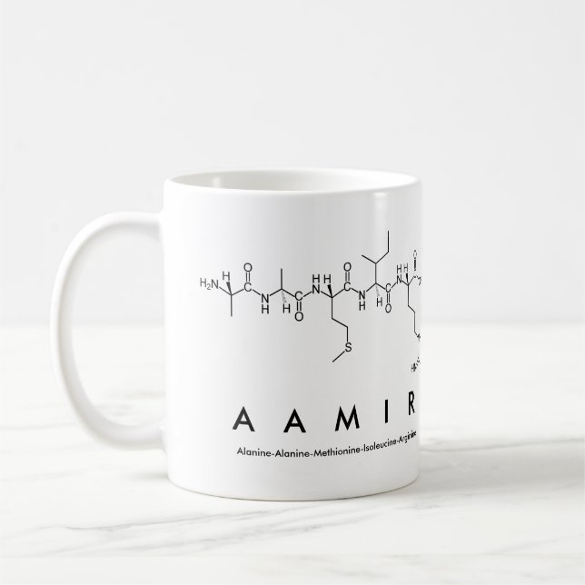 Aamir peptide name mug (Left)