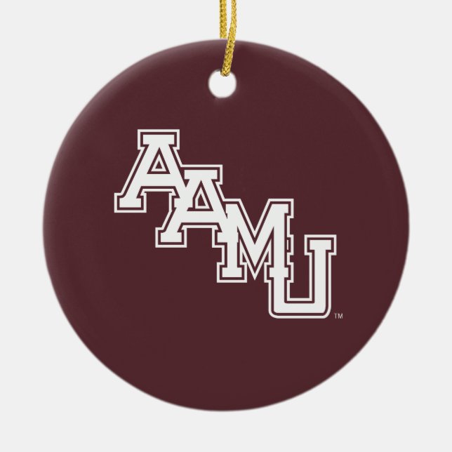 AAMU Wordmark Ceramic Ornament (Front)