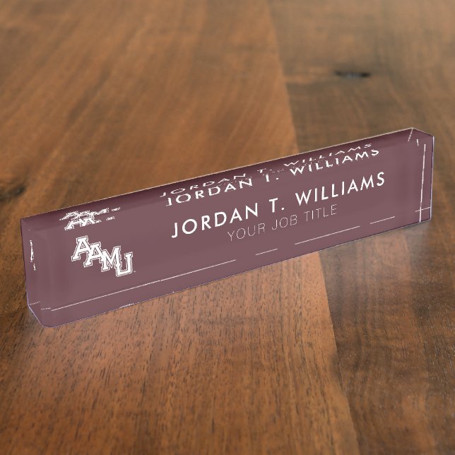 AAMU Wordmark Desk Name Plate (Side)