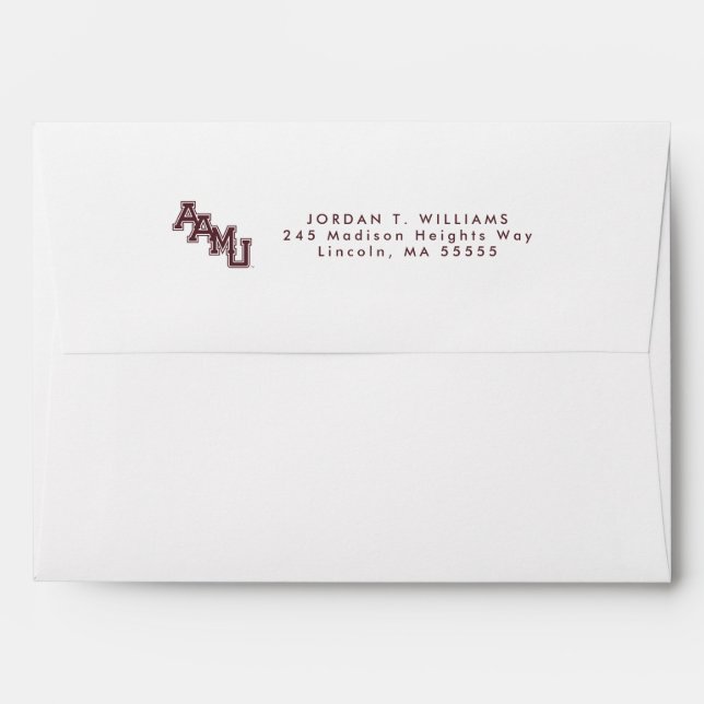 AAMU Wordmark Envelope (Back (Top Flap))