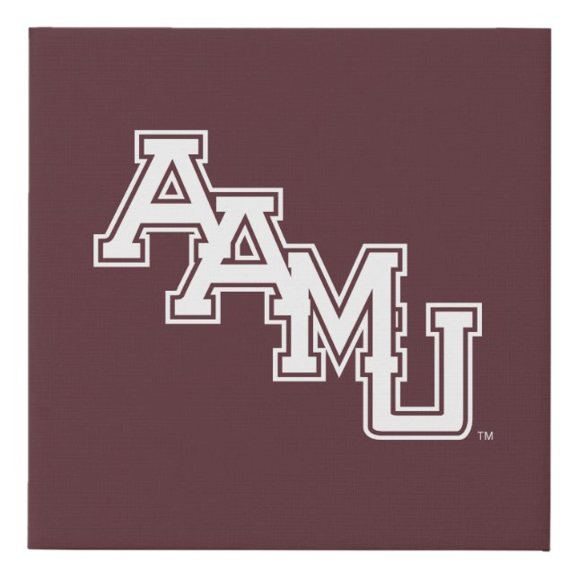 AAMU Wordmark Faux Canvas Print (Front)