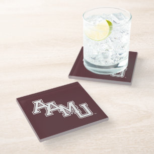AAMU Wordmark Glass Coaster