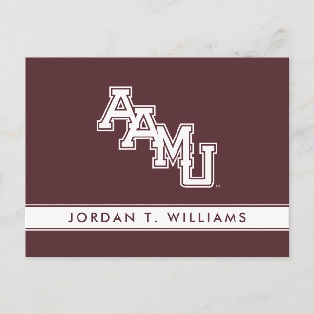 AAMU Wordmark Invitation Postcard (Front)