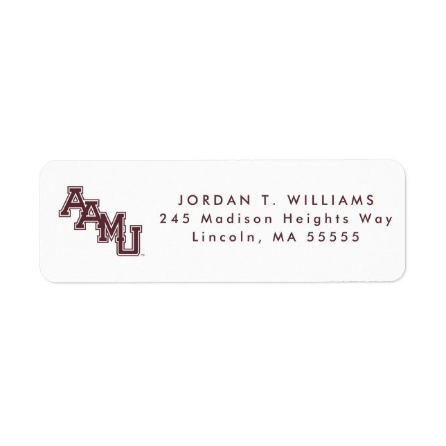 AAMU Wordmark Label (Front)