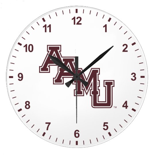 Aamu Wordmark Large Clock Zazzle Com