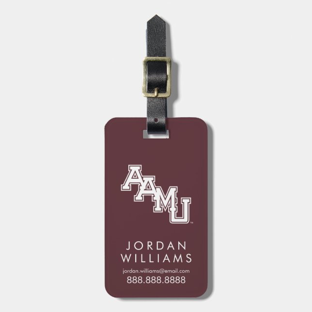 AAMU Wordmark Luggage Tag (Front Vertical)