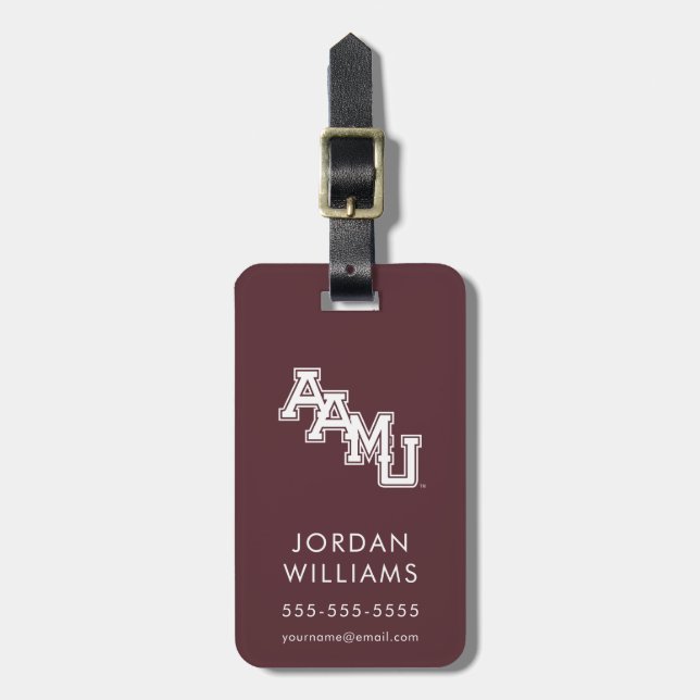 AAMU Wordmark Luggage Tag (Front Vertical)